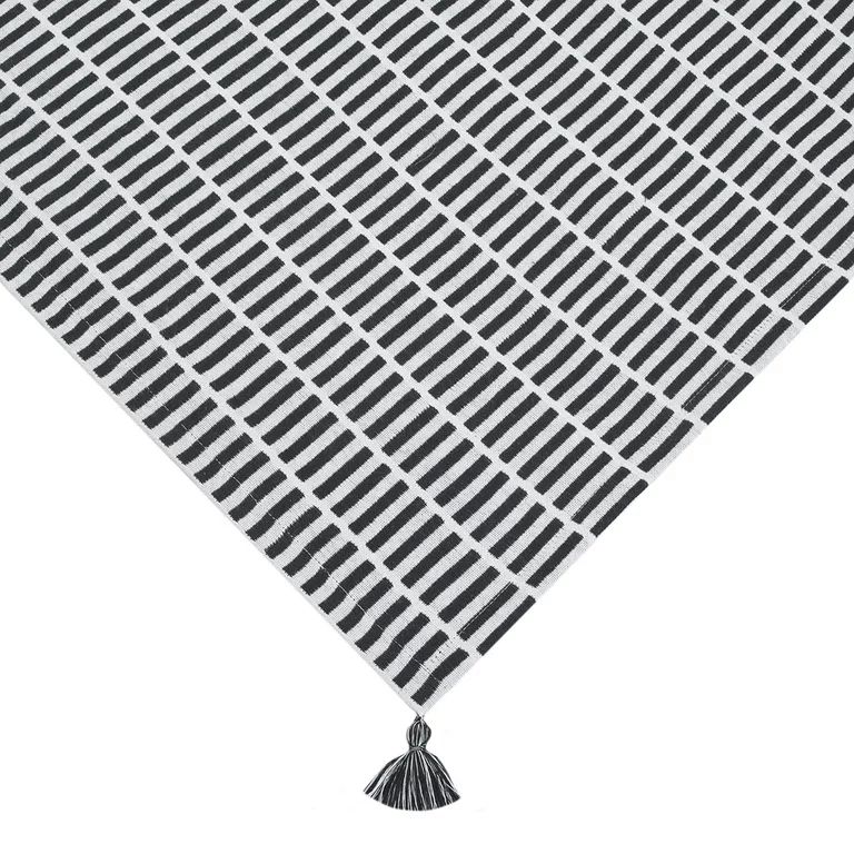 Mainstays Woven Stripe - Black and White - Table Throw - 50"x50" | Walmart (US)
