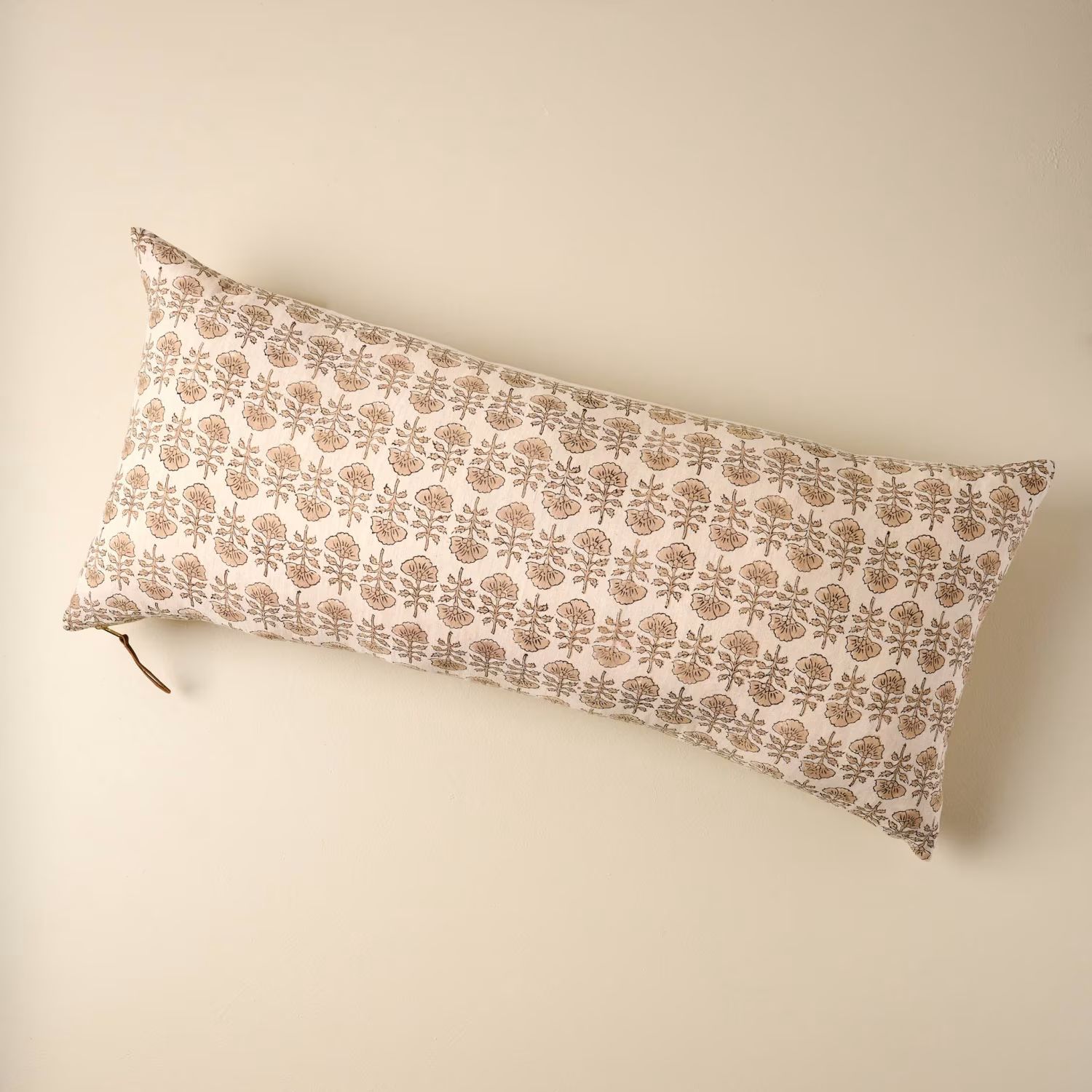 Flora Natural Large Lumbar Pillow | Magnolia