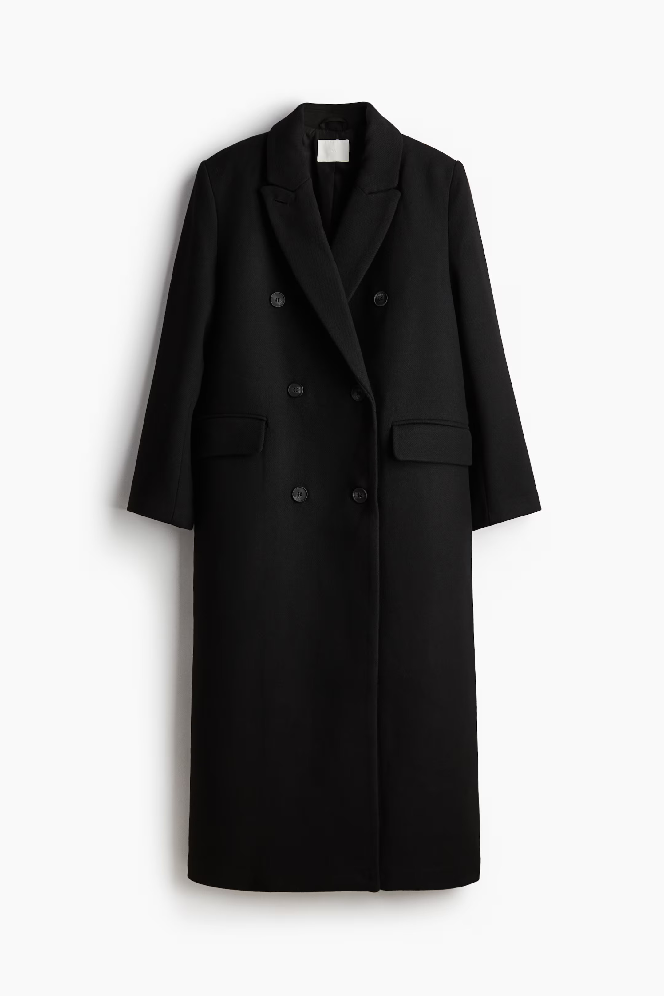 Oversized maxi coat - Black - Ladies | H&M GB | H&M (UK, MY, IN, SG, PH, TW, HK)
