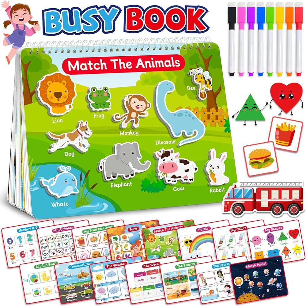 Benresive Montessori Busy Book for Toddlers 2-4, Preschool Toddler Learning Activities, Toddler S... | Amazon (US)