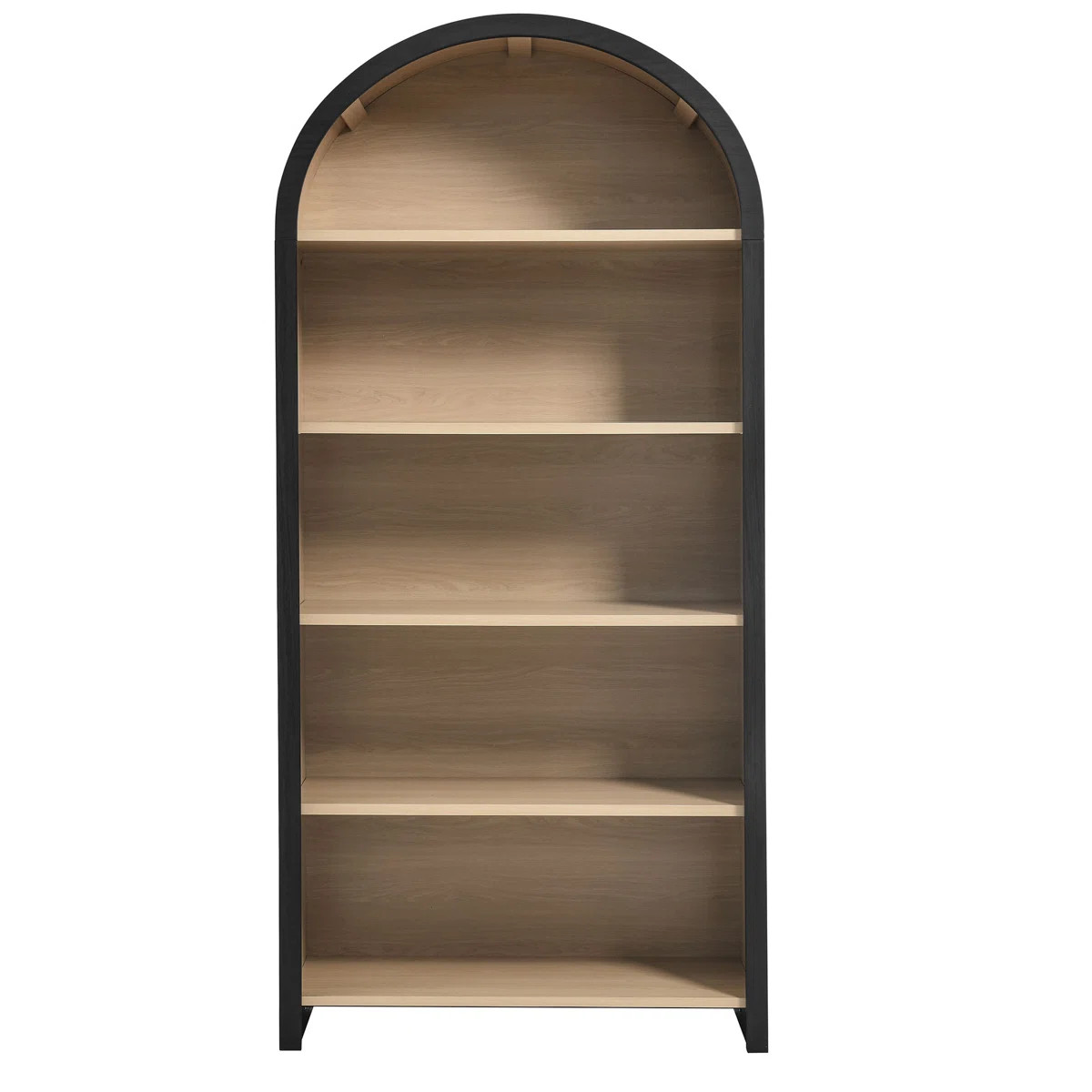 Evie Arched Narrow Bookcase Display Cabinet In Black | Wayfair North America
