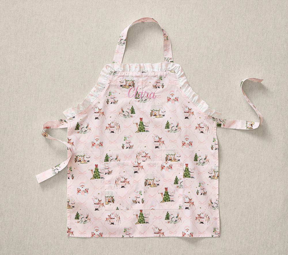 Pink Christmas Kids Apron | Pottery Barn Kids
