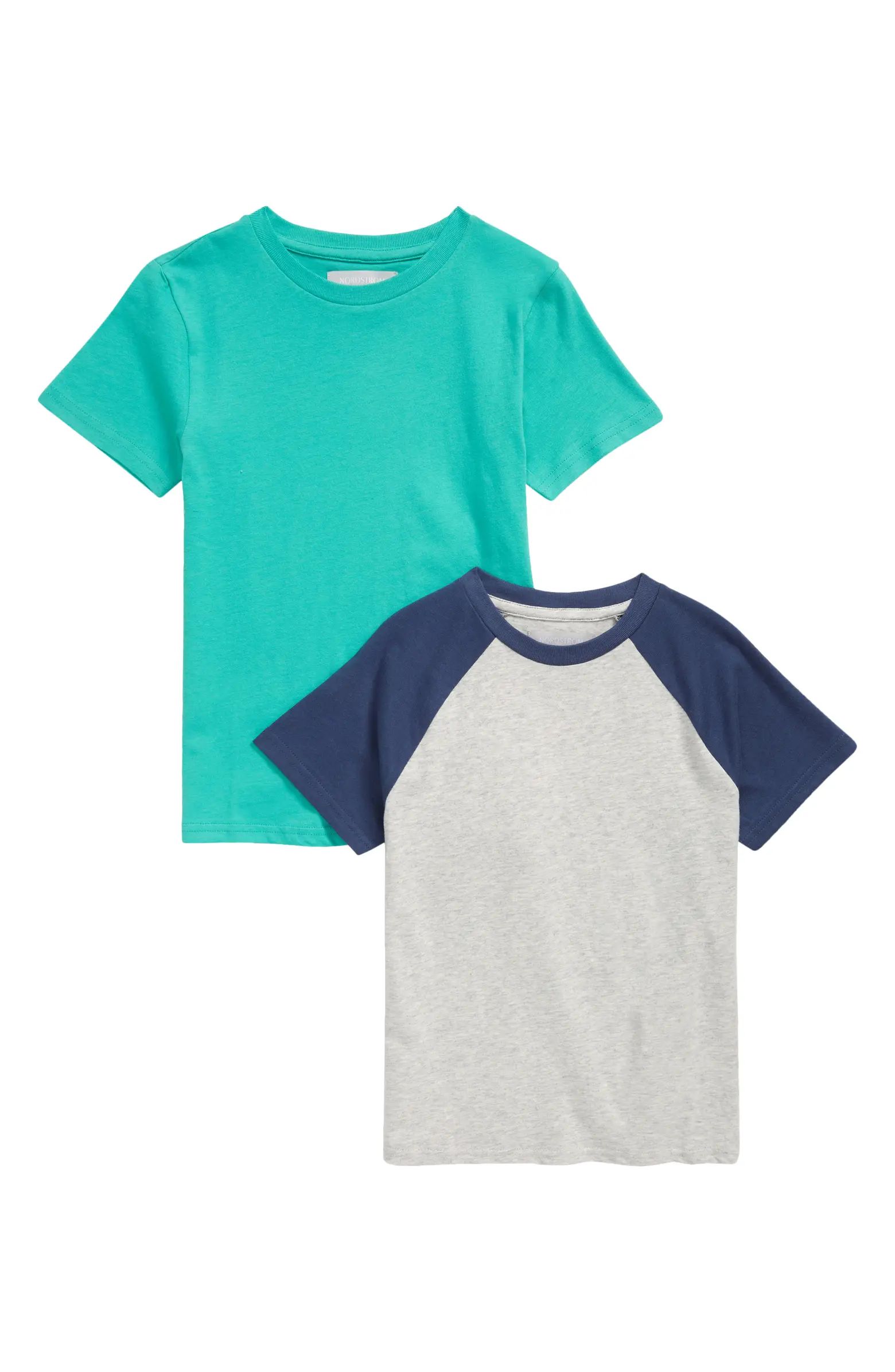 Kids' Assorted 2-Pack Organic Cotton T-Shirts | Nordstrom