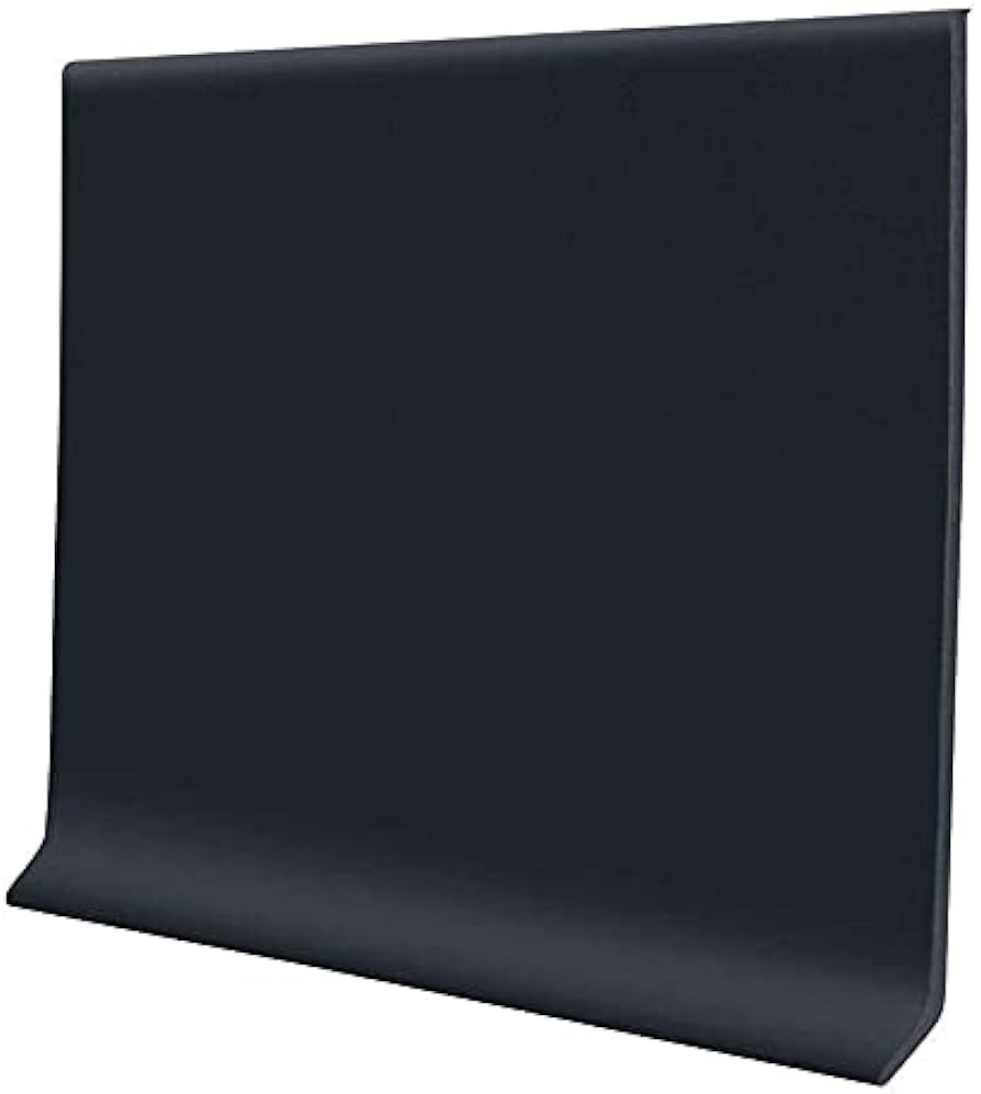 Proflex Black Vinyl Wall Base 5 inch X 40 ft - Wall Base Trim with Super Strong Peel and Stick Ad... | Amazon (US)