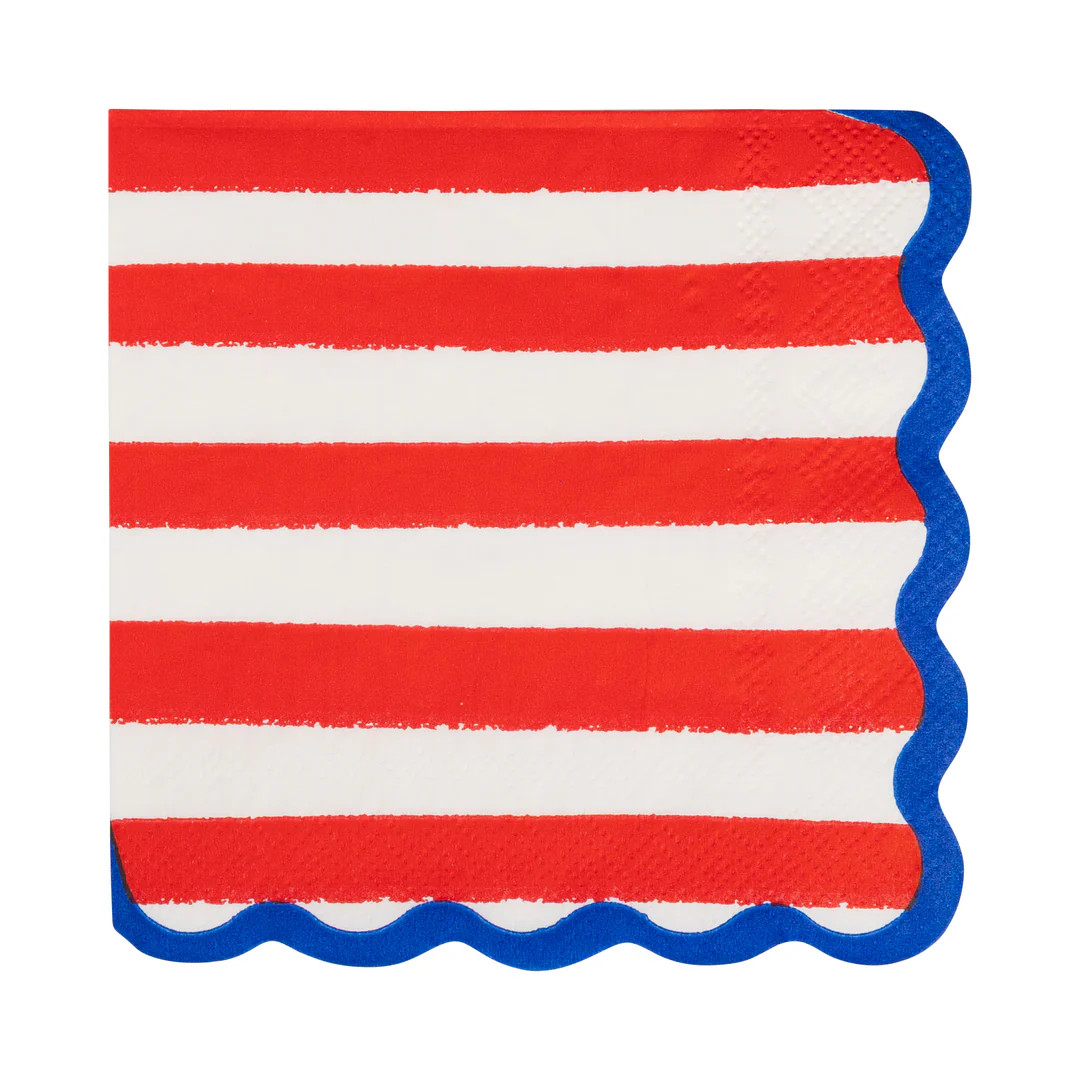 Stars and Stripes Paper Cocktail Napkin Set | My Mind's Eye