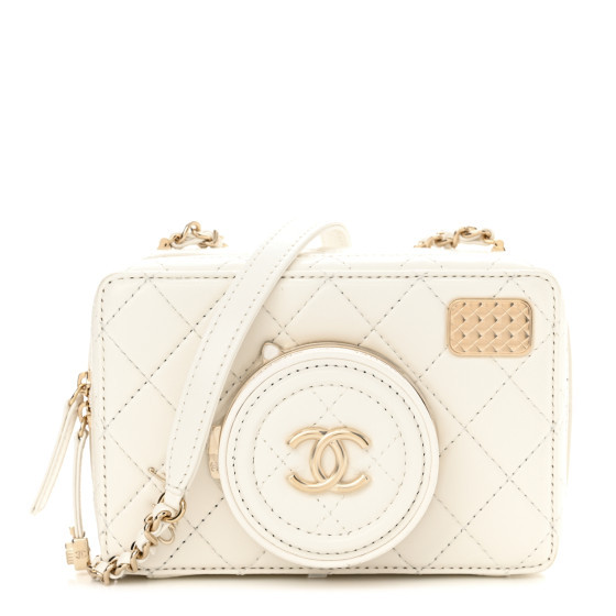 Lambskin Quilted Coco Click Bag White | FASHIONPHILE (US)