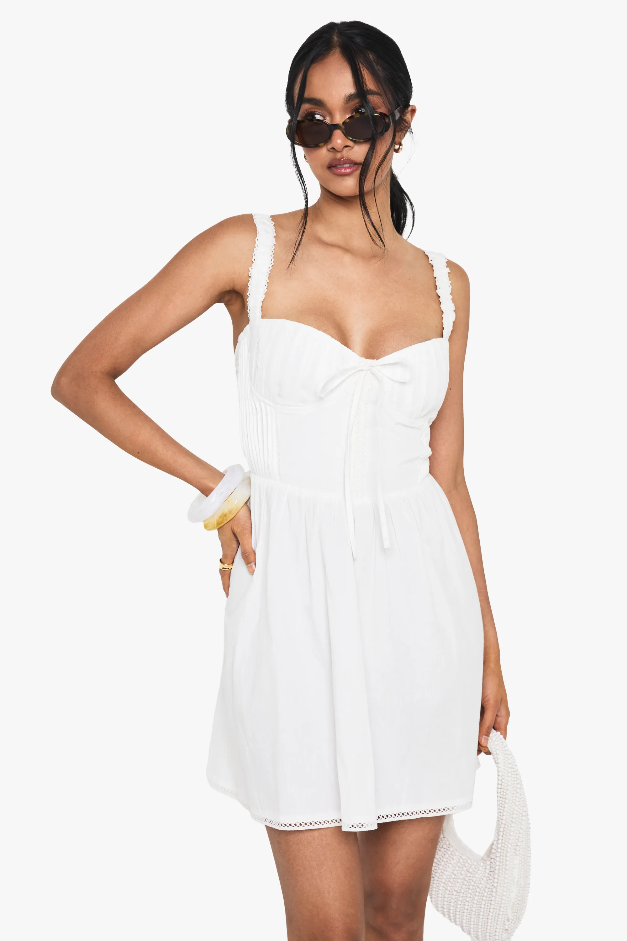Cotton Milkmaid Mini Dress | Nasty Gal US