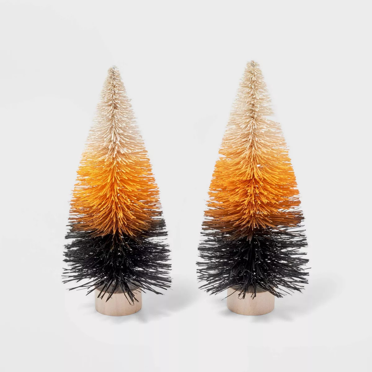2pk Candy Corn Bottle Brush Tree Halloween Decorative Figurine - Hyde & EEK! Boutique™ | Target