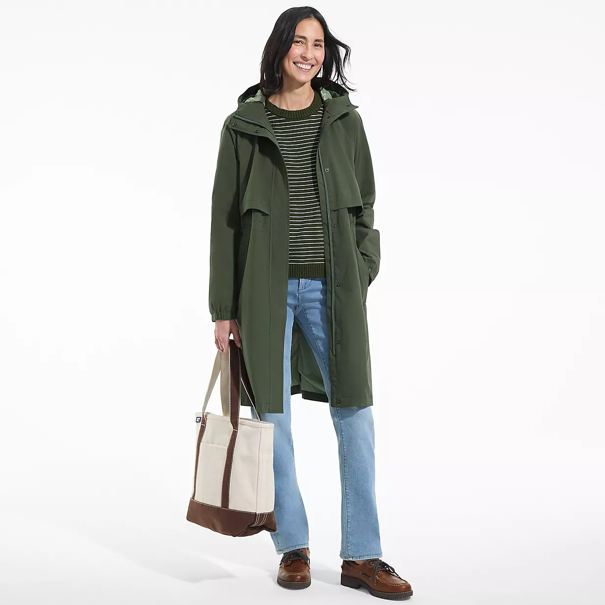 Women's Squall Packable Long Raincoat | Lands' End (US)