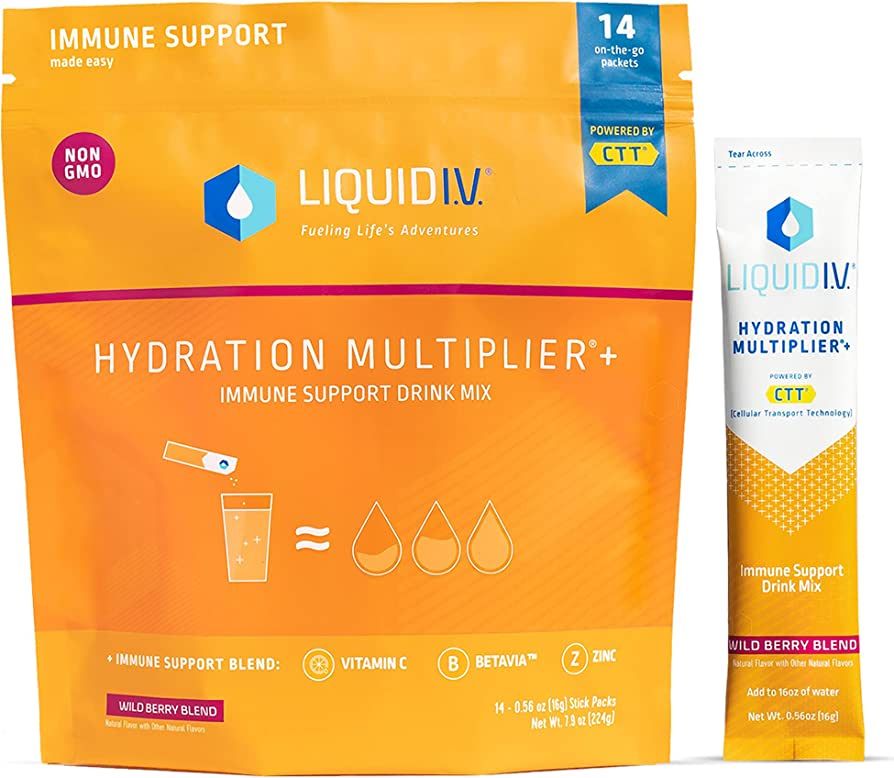 Liquid I.V. Hydration Multiplier + Immune Support - Wild Berry Blend - Hydration Powder Packets |... | Amazon (US)