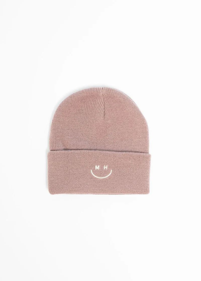 Toddler Mad Hatter Smiley Cuff Beanie - Taupe | Alice & Wonder