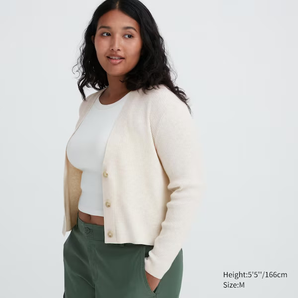 Washable Knit Ribbed Long-Sleeve Cardigan | UNIQLO (US)