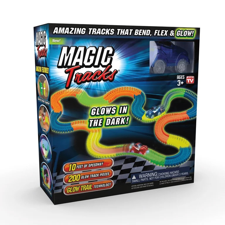 Magic Tracks, Race Car Tracks That Bend Flex & Grow, As Seen On TV, 200 Pieces | Walmart (US)