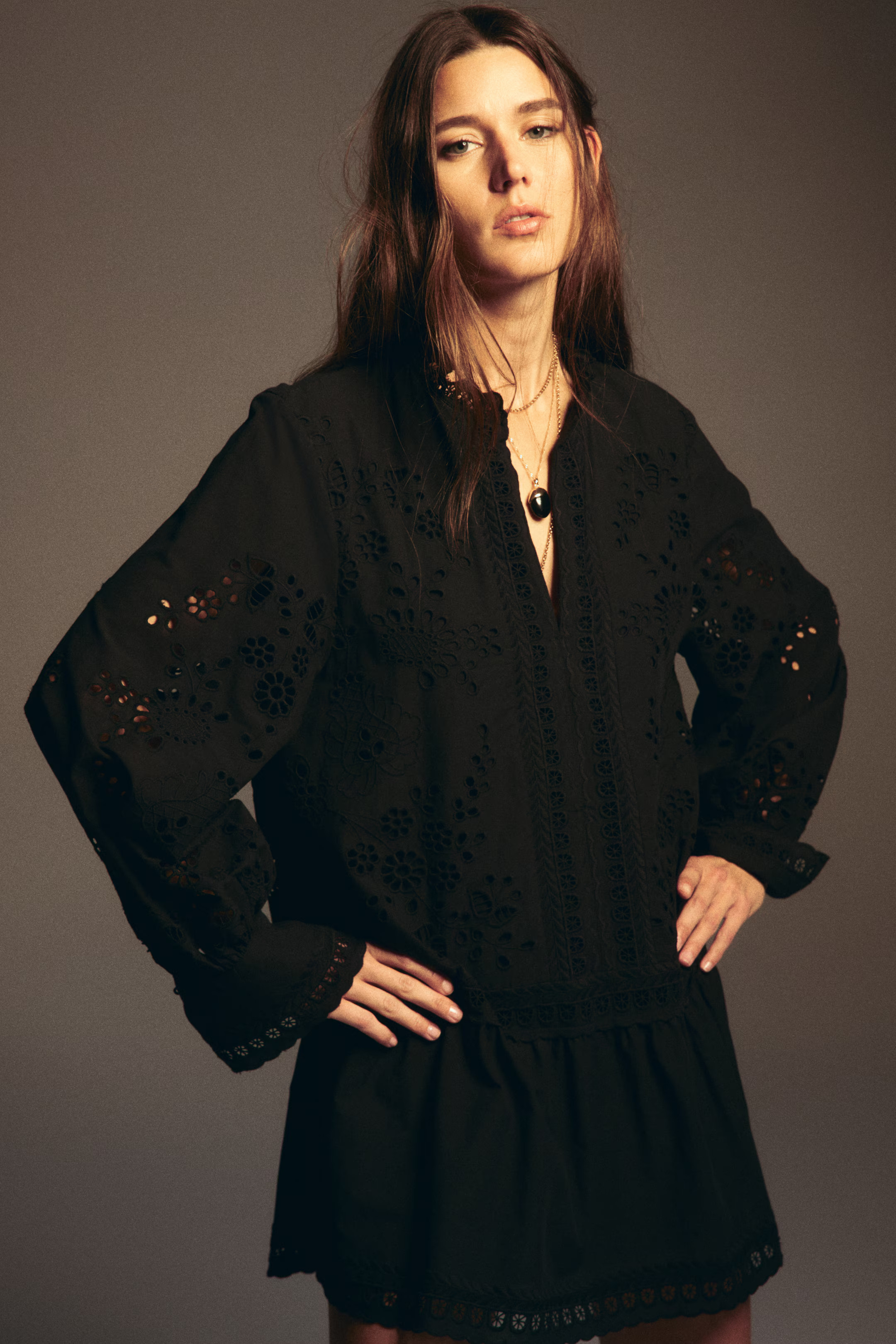 Dress with Eyelet Embroidery | H&M (US + CA)