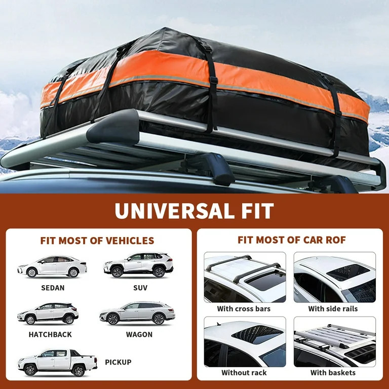 Nexpow Car Rooftop Cargo Carrier Bag, 21 Cubic Feet 100% Waterproof Heavy Duty 840D Car Roof Bag ... | Walmart (US)