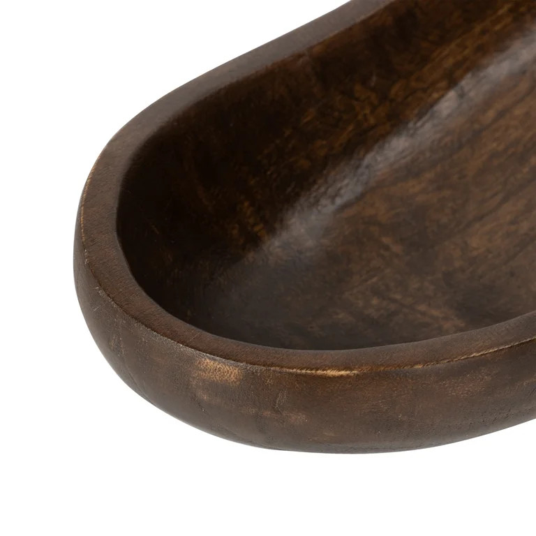 Better Homes & Gardens Indoor Carved Walnut Wood Decorative Bowl | Walmart (US)