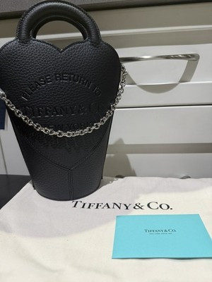 Tiffany & Co. Return to Tiffany Small Leather Bucket Bag Black NWT Chain Strap | eBay US