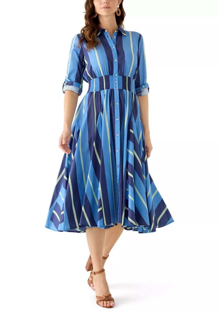 Women's Roll-Sleeve Pleated Dress | Belk