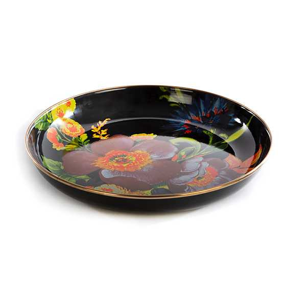 MacKenzie-Childs | Flower Market Abundant Bowl - Black | MacKenzie-Childs