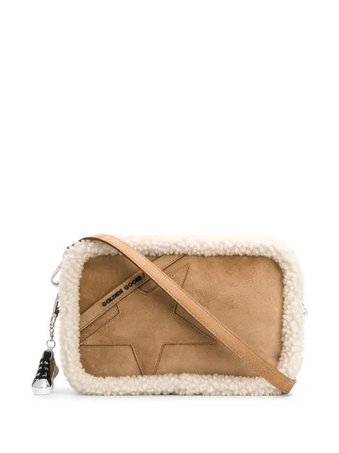shearling trim shoulder bag | Farfetch (US)