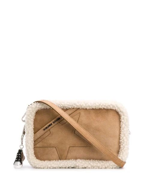 shearling trim shoulder bag | Farfetch (US)