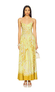 HEMANT AND NANDITA Long Dress in Light Yellow from Revolve.com | Revolve Clothing (Global)