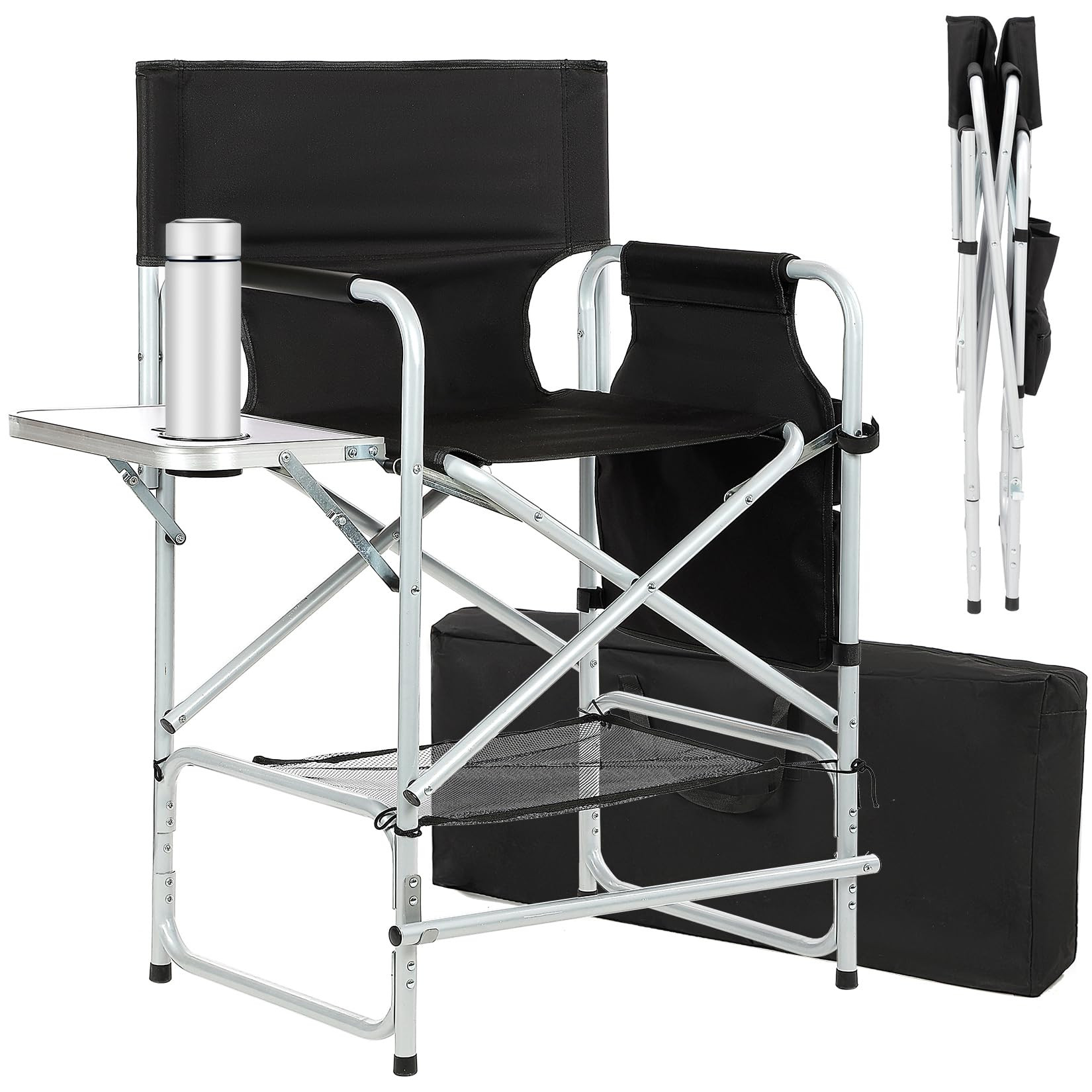 ZIXNEXKOO Tall Makeup Chair 41'', Director Chair 600 lbs Foldable Portable, Makeup Chair for Make... | Amazon (US)