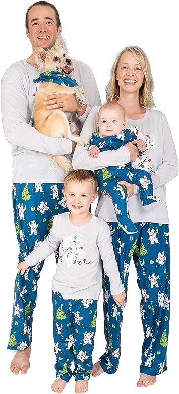 Nite Nite Munki Munki Unisex Family Matching Winter Holiday Pajama Collection, Polar Bears | Amazon (US)