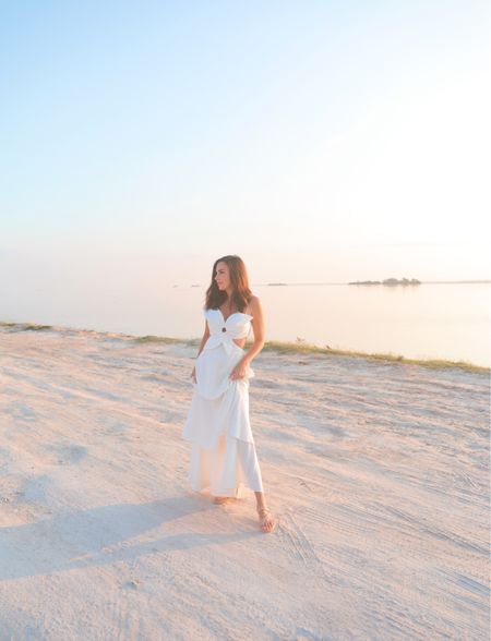 CODE: ANTHROLTK20 for 20% off my dress today!! 
The most beautiful beach white dress for Summer! Fit is TTS. Would be a perfect dress for a bride too! Bridal dress, white dress, wedding dress, summer dress, vacation dress, vacation outfit, resort wear, bridal shower, rehearsal dinner dress. 

#LTKtravel #LTKwedding #LTKxAnthro