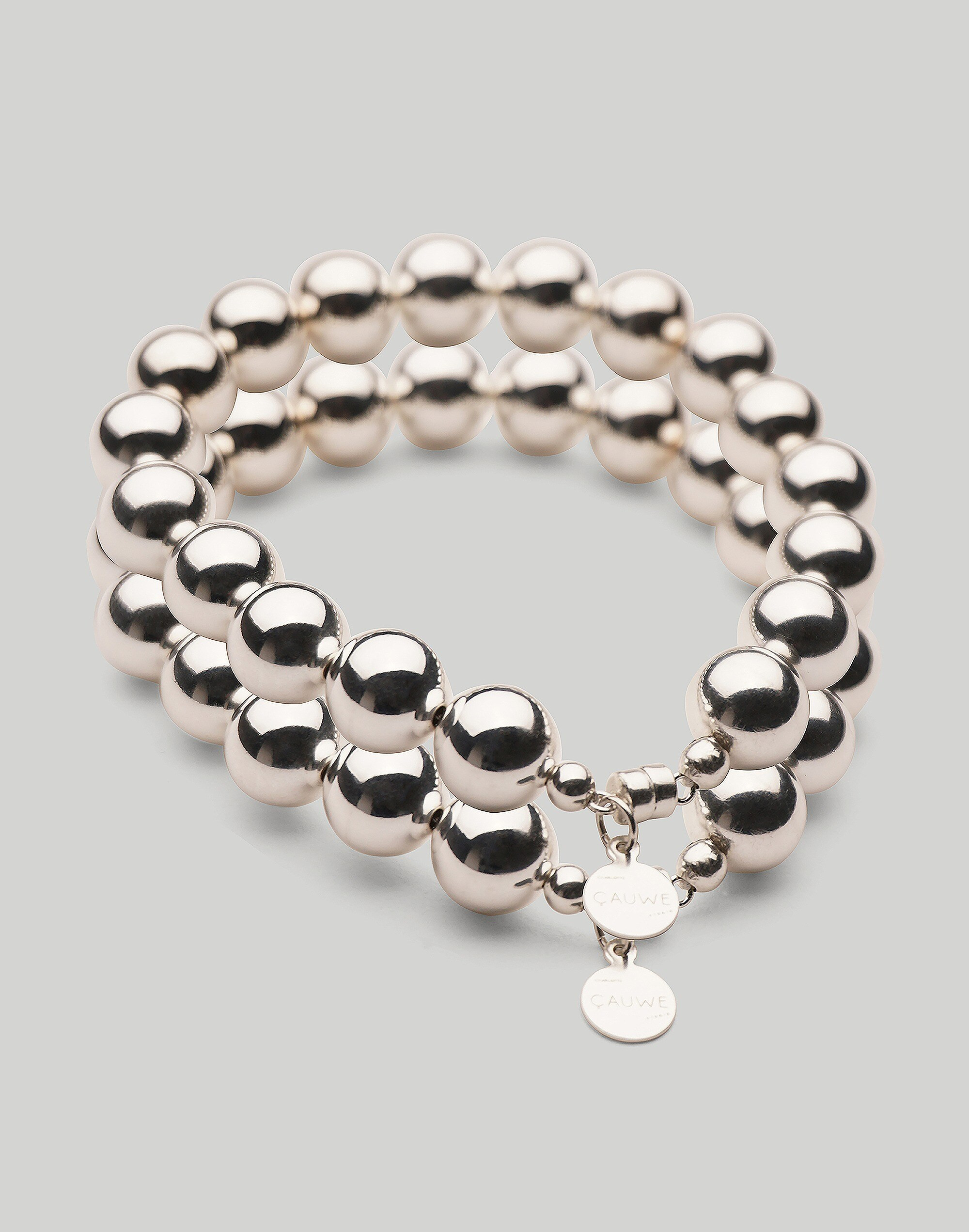 CHARLOTTE CAUWE STUDIO Big Ball Bead Bracelet Set in Sterling Silver | Madewell