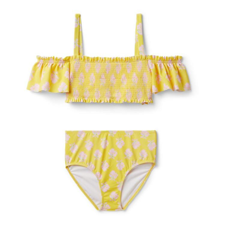 Floral Smocked Cold Shoulder 2-Piece Swimsuit | Janie and Jack
