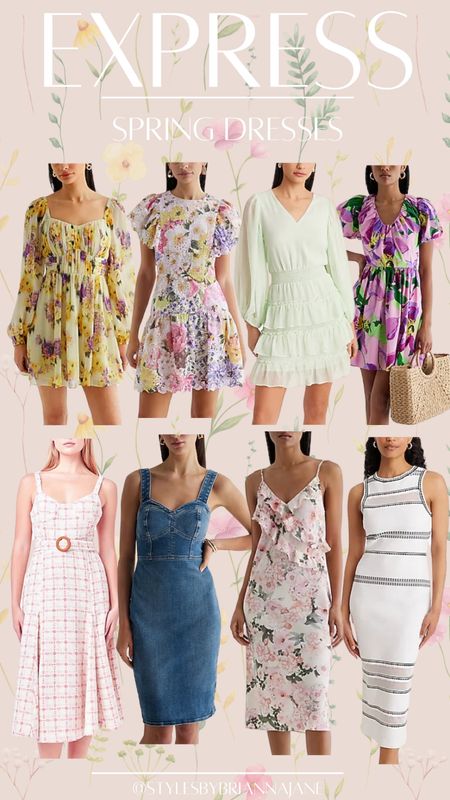 Express spring mini and midi dresses. 

#LTKfindsunder100 #LTKstyletip #LTKSeasonal