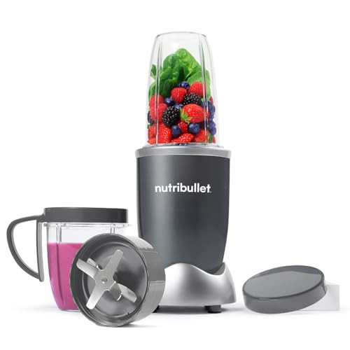 nutribullet Blender 600 Series - Powerful 20,000 RPM Extractor Blends Frozen Fruit, Nuts & Ice - 7 Piece Kit Includes Tall Cup, Short Cup, Handled Ring & Sealable Lid - Ideal for Smoothies | Amazon (UK)