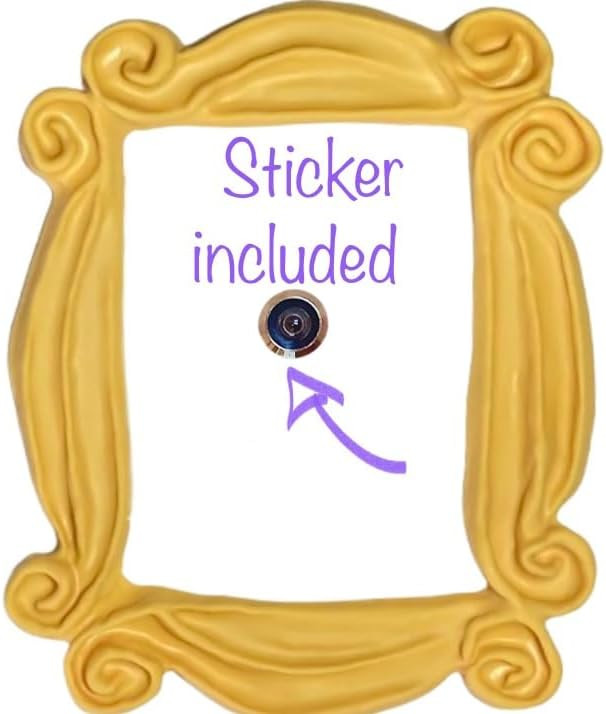 HANDMADE WITH LOVE BY FATIMA. Yellow Frame. It Includes a PEEPHOLE STICKER, It has Also Two Side ... | Amazon (US)