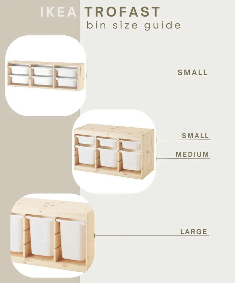Sophie's Scallops Storage Bin Sticker // Stickers for IKEA Trofast / IKEA Storage Hack / Trofast ... | Etsy (US)
