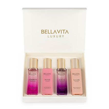 BellaVita Luxury Women's Perfume Gift Set (4x20ml) | Notes of Floral, Sweet, Spicey Red Fruit, Va... | Amazon (US)