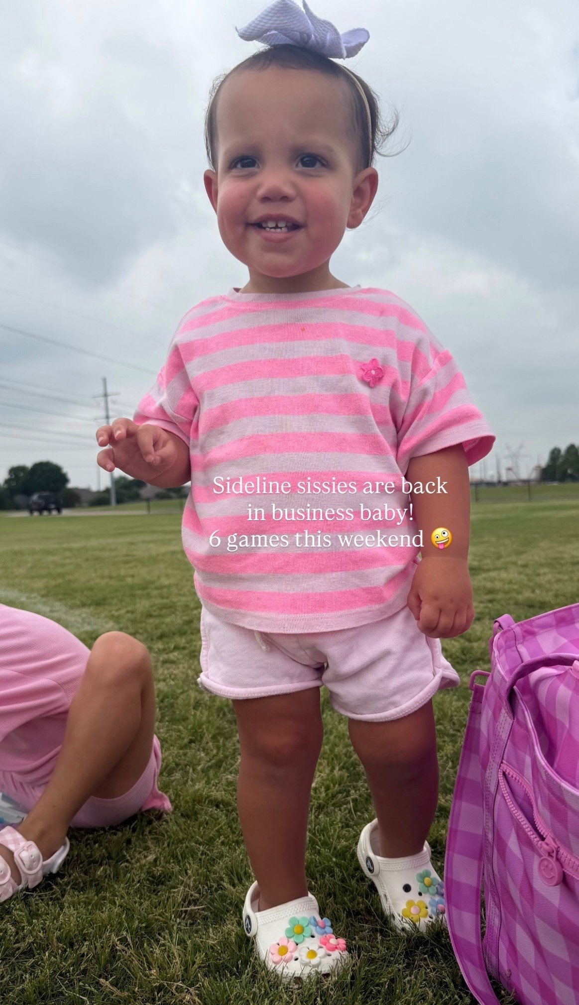 Sideline sissies are back in business baby! 6 games this weekend 😅 Love her cute pink @Zara toddler top!

#LTKBaby #LTKmomlife #LTKKids