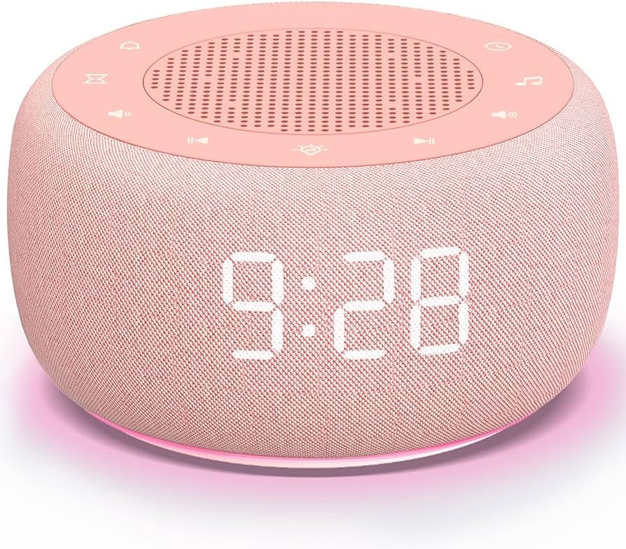 Buffbee Sound Machine & Alarm Clock 2-in-1-0-100% Display Dimmer, Under Light, Sleep Timer, Preci... | Amazon (US)