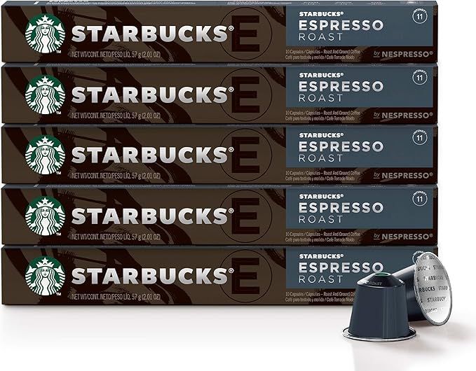 Starbucks by Nespresso, Espresso Dark Roast (50-Count Single Serve Capsules, Compatible with Nesp... | Amazon (CA)