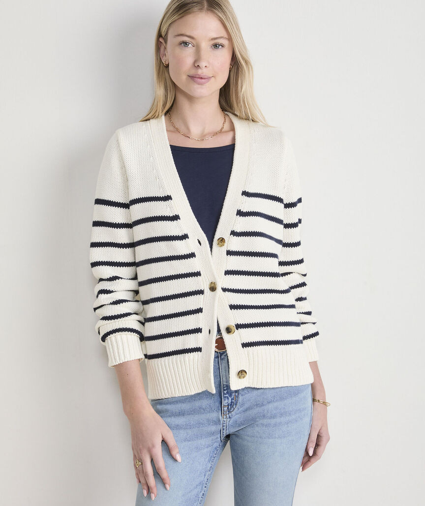 Katie Cotton V Neck Cardigan | vineyard vines