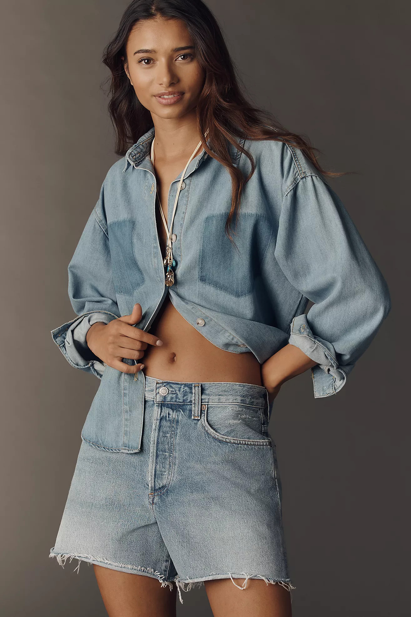 AGOLDE NYE Denim Shorts | Anthropologie (US)