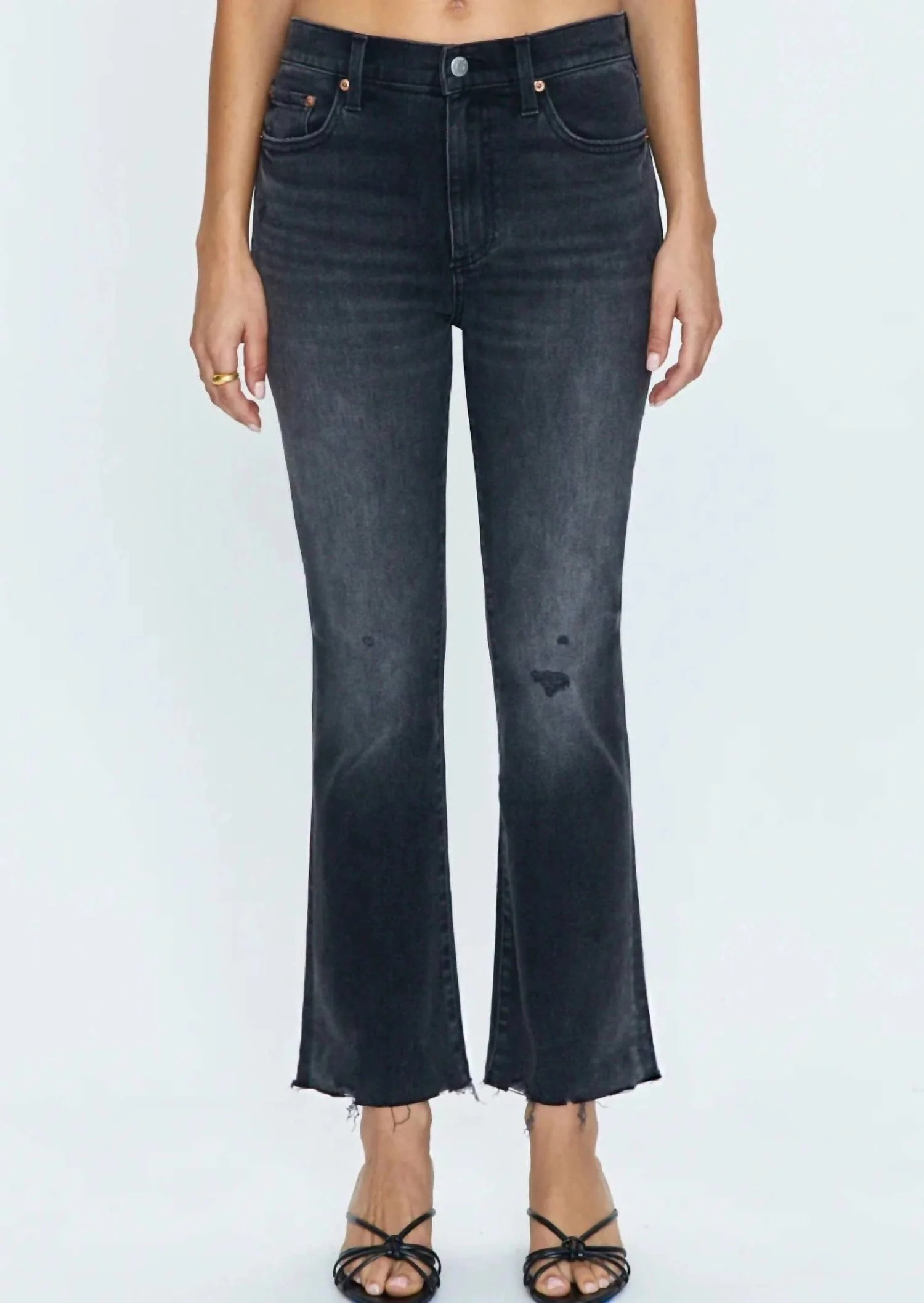 Lennon High Rise Cropped Boot Cut Jeans In Citadel Vintage | Shop Simon