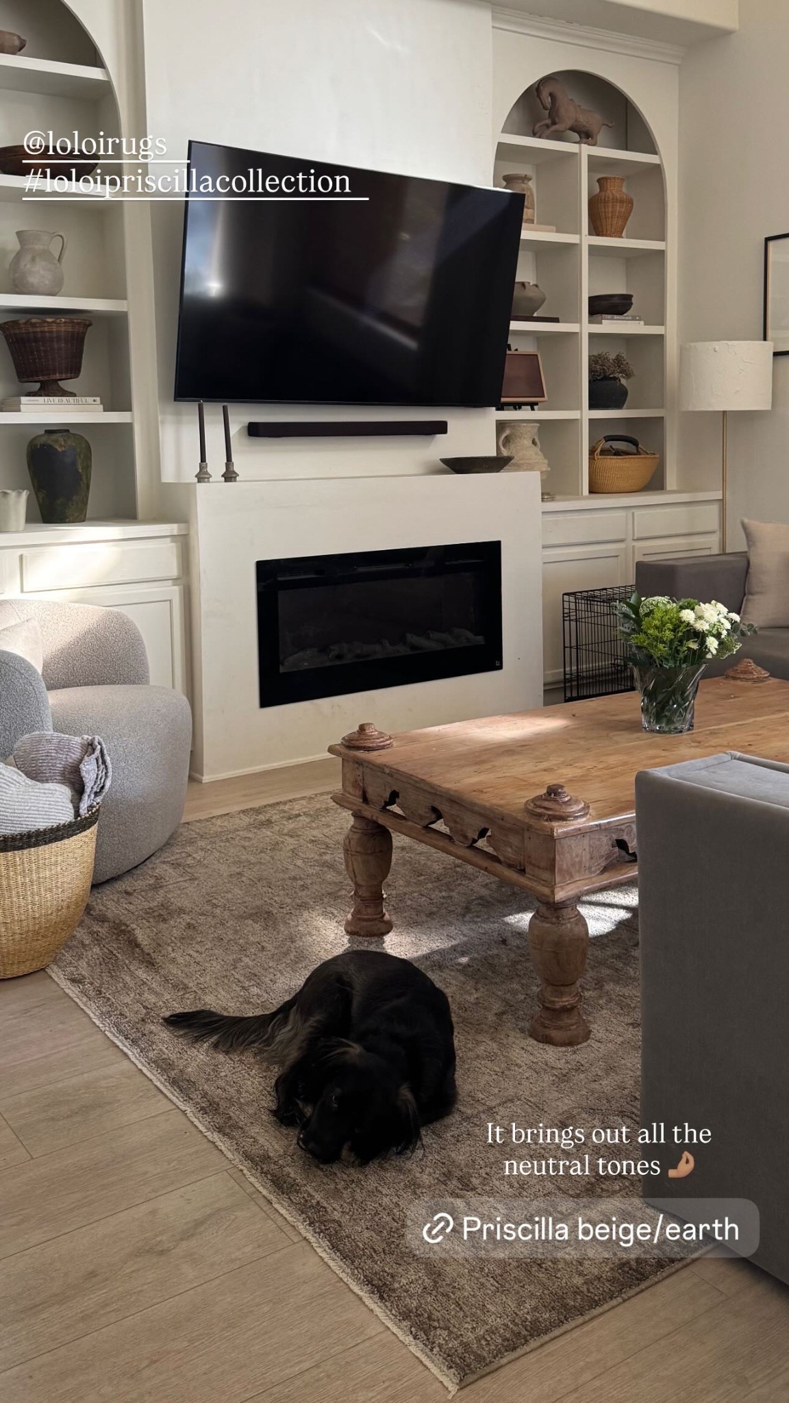 Love my new rug from Loloi’s Priscilla Collection. The neutral tones are perfection. 🩶🤎🤍 
Plus, it’s on sale! 

#LTKFindsUnder50 #LTKSaleAlert #LTKHome