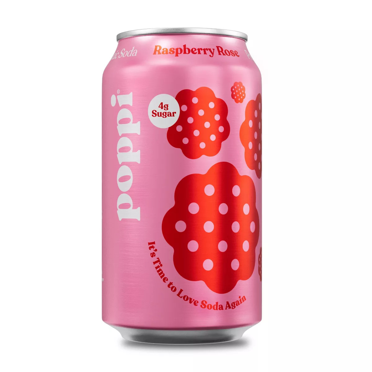 Poppi Raspberry Rose Prebiotic Soda - 12 fl oz Can | Target