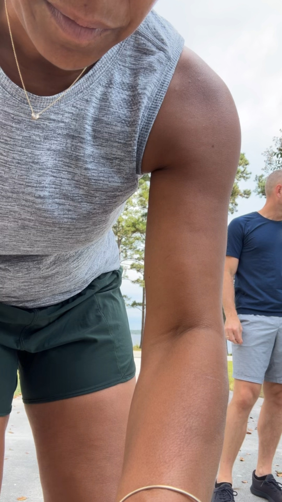 #workoutfitcheck
Hubs is off this week and we are just hanging out. Here is what we wore to workout and walk 🦮. 
@athleta tank tts 
@lululemon hotty hot be sure to notice low versus high rise. The high rise feel medium to me and are my preference. 
Sneakers @nike tts for me, size up 1/2 a size for room with socks. 🤪
Socks- I’m in love with these socks from @amazon so good 
Men’s stuff 
@lululemon tshirt tts 
Shorts tts- he has both liner and linerless. It depends on your preference. 
Sneakers @allbirds tts 




#LTKMens #LTKFitness #LTKActive
