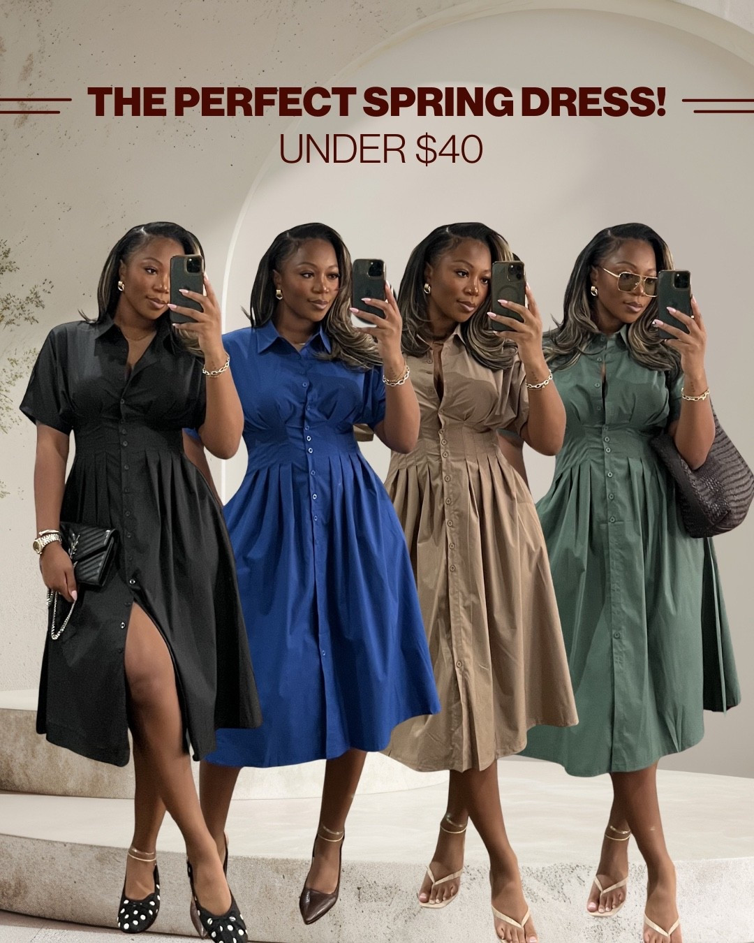 New pleated shirt dresses are here! Perfect for any occasion. 5'9 • 200 lbs wearing a medium!

#LTKootd #LTKTall #LTKMidsize