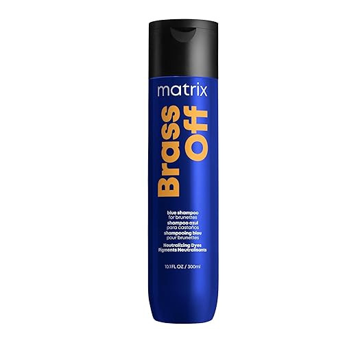 Matrix Brass Off Toning Blue Shampoo - Refreshes and Neutralizes Brassy Tones, For Color Treated ... | Amazon (US)