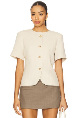 ASTR the Label Saige Blouse in Natural from Revolve.com | Revolve Clothing (Global)