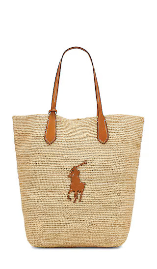 Raffia Tote in Natural & Cuoio | Revolve Clothing (Global)
