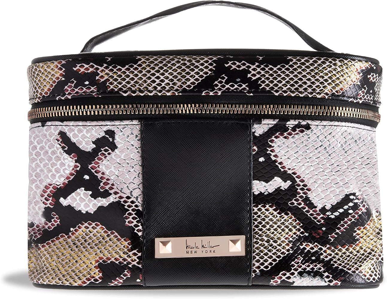 Nicole Miller Makeup Bag, Travel Toiletry Case, and Cosmetic Bag- Large Train Style Make Up Bag with | Amazon (US)